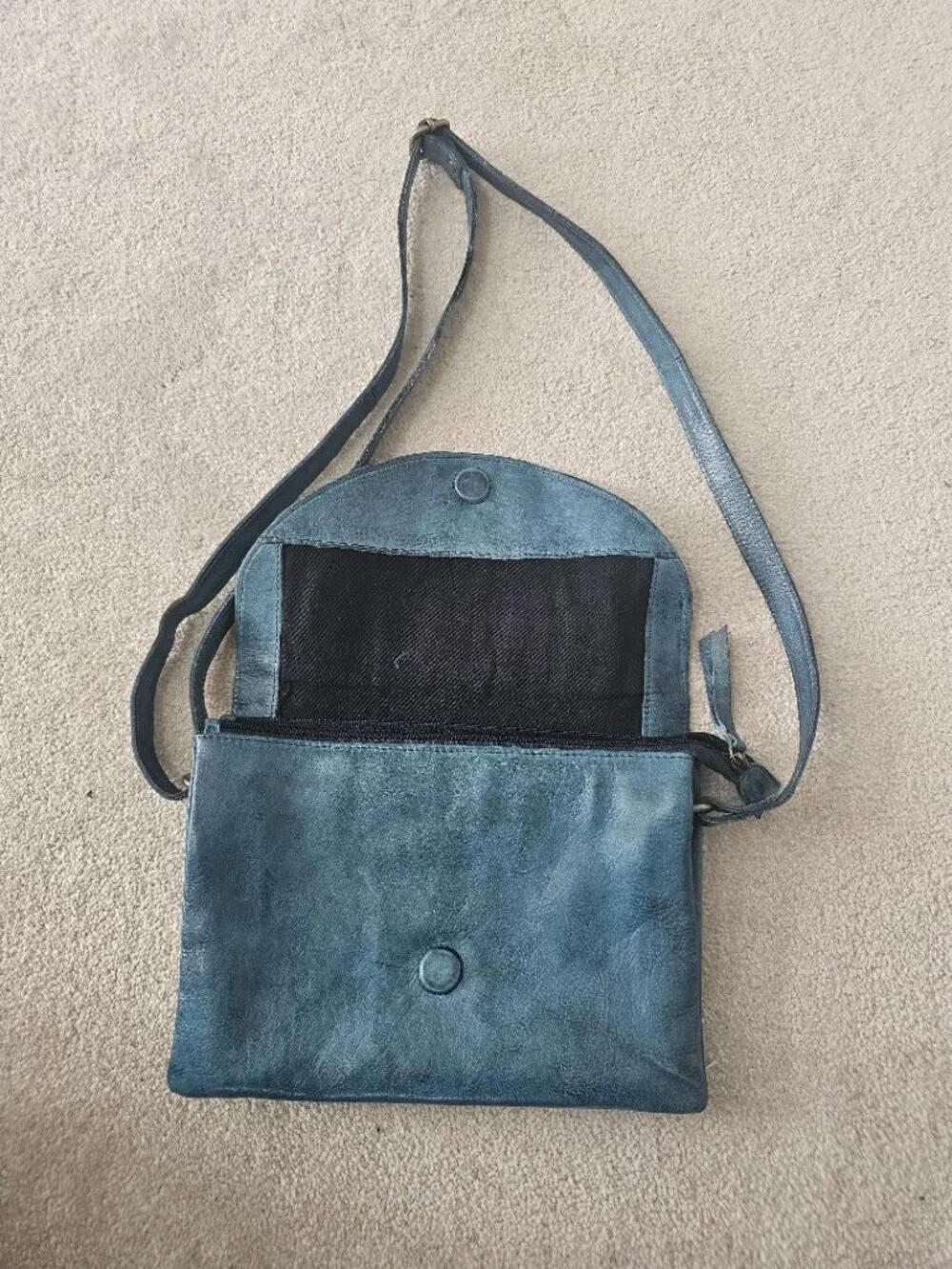 latico Marcus Denim Leather Crossbody Bag